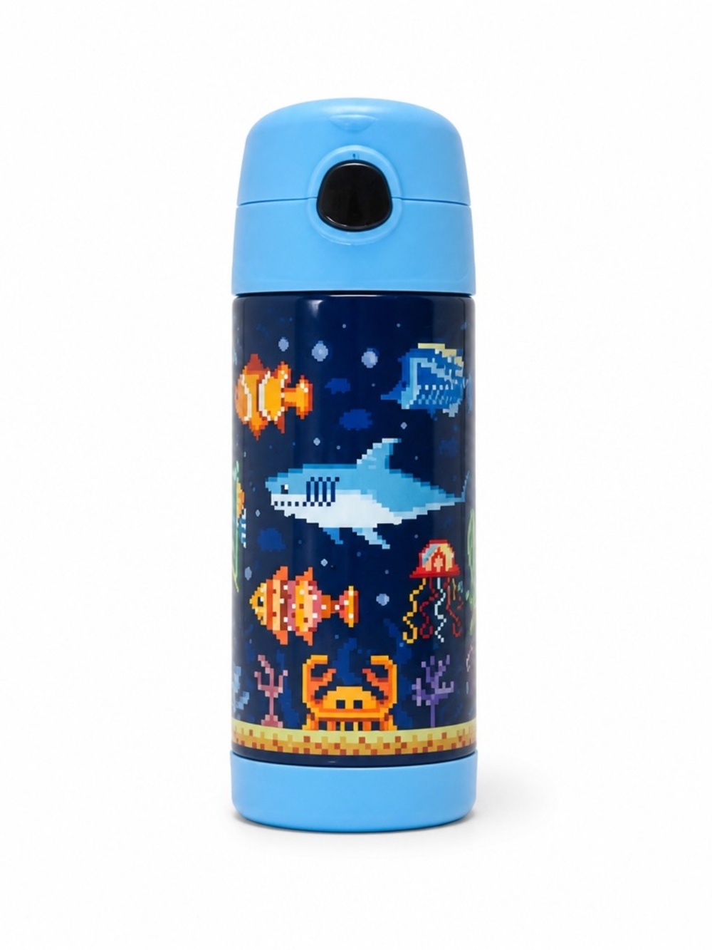 NWT Splash Sharks & Fish Stainless Steel Insulated Bottle Thermos 13.5oz School